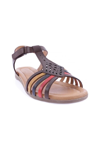 Dgn 3050-22y Kadın T Model Lazerli Sandalet 3050-2022-R1886 Vizon