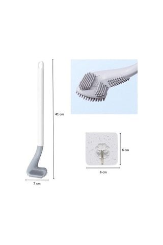 Büro Ev Hijyeni İçin Kanca Hediyeli Golf Tipi Silikon Mutfak Temizlik Fırçası