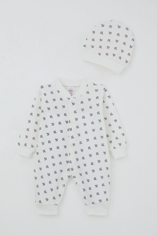 Breeze Bebek Tulum Deniz Temalı Çapa Desenli 0-6 Ay, Ekru Ekru