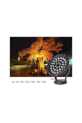 Bahçe Led Armatür Paslanmaz Dekoratif Dış Mekan Aydınlatma Lamba Spot Gösteri Soğuk Beyaz A-1307 36w 220v Ip68 Soğuk Beyaz
