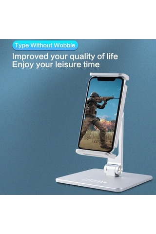 Ebitda Mt135 Alüminyum Katlanabilir Telefon/tablet Masaüstü Standı 118-245mm 180 Ayarlanabilir