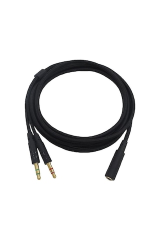 3,5 Mm Evrensel 2'si 1 Arada Oyun Kulaklığı Ses - Hyperx Cloud Ii/alpha-/cloud Flight/c İçin Uzatma Kablosu