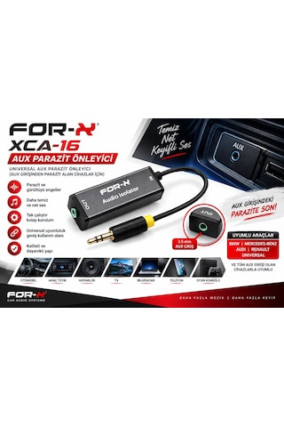 For-x Aux Parazit Kesici - For-x Xca-16 Universal Aux Ses Parazit Önleyici - 1 Adet