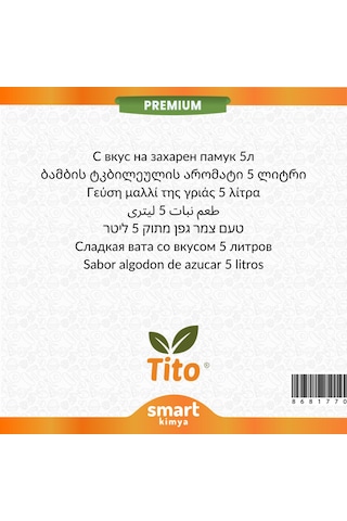 Premium Pamuk Şekeri Aroması 5 Litre