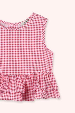 Kız Bebek Fırfır Detaylı Nar Bluz 4148080