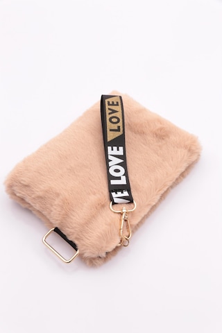 Dgn 4103 Kadin Kürklü Sapi Yazili Çanta 4103-2337-R0385 Camel