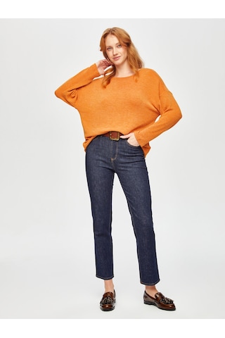 Triko Görünümlü Sweatshirt 69154 U6915461 Orange