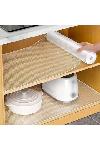 Eva Raf Ve Dolap Kaydırmaz 45cm X 10m, Kaymayı Önleyici, Çok Amaçlı Koruyucu ŞEFFAF