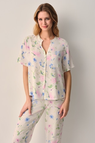 Suwen Magnolia Gömlek Yaka Pijama Takımı Sh26516660b338 Ekru