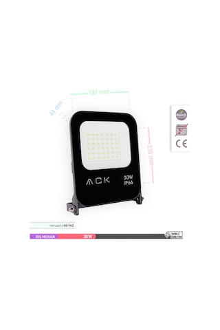 ACK SMD LED Projektör 6500K Beyaz Işık 30W
