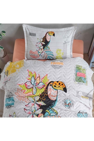 Tek Kişilik 4 Mevsim Set Paradıse V1 Somon