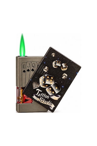Hunter Tek Torch Pürmüz Tattoo Design Metal Işıklı Puro Çakmağı Ack015