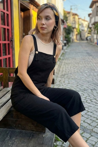 Armonika Kadın Siyah Bahçivan Tulum Arm-20k001117