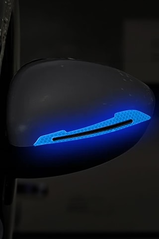 Thentech Araç Ayna Yapışkan Neon Fosforlu Işık Toplayan Reflektörlü Çizik Önleyici Şerit Reflektör