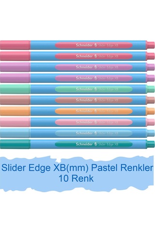 Schneider Slider Edge Pastel Xb Mm Tükenmez Kalem Metal Tüp 10 Lu Sct741