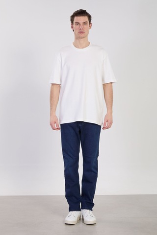 Barrels And Oıl Erkek Bisiklet Yaka Oversize T-shirt - Beyaz Beyaz