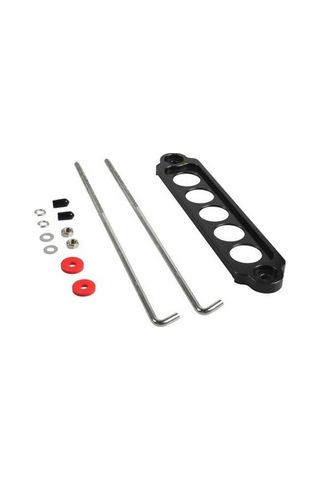 Wondernest A8681-01 5 Delikli Araba Alüminyum Alaşımlı Pil Montaj Braketi Siyah Aksesuar