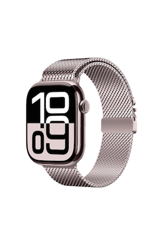 Teknodur Watch 7 41mm Uyumlu Krd-121 Metal Hasır Kordon-pembe