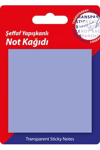 Şeffaf Post-it Yapışkanlı Not Kağıdı MOR 76x76 Mm. 50 Yaprak