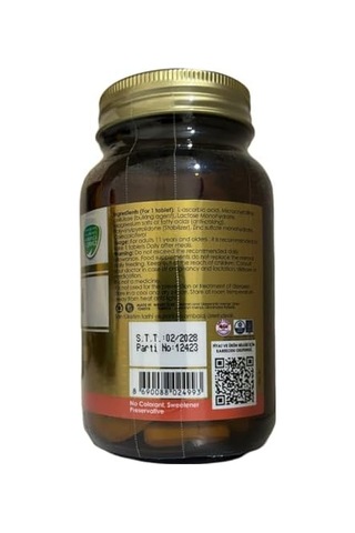 Vitamin C 60 Tablet 1250 Mg 1 Paket 1 X 1 Adet