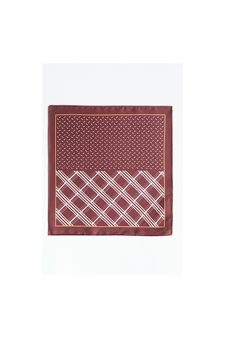 Ac&Co / Altınyıldız Classics Erkek Bordo - Beyaz Desenli Mendil Bordo - Beyaz
