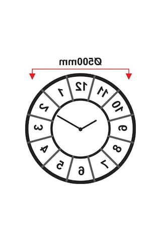 50 Cm Çapında Sessiz Duvar Saati Fındık Renk 0240-keçe-şekilli-48cm