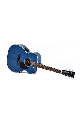 Ditson 000c-10e-tbl Elektro Akustik Gitar Tranclucent Ultramarine Blue