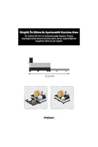 Ayrex Prohane Inox Master Kd200 / Kompakt Genişletilebilir Bulaşıklık / 304 Paslanmaz Çelik / Su Tahliyeli Tezgah Diğer