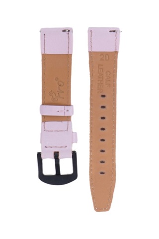 Fro Lw38-43 20 Mm Hakiki Deri Düz Pembe Kordon Siyah Toka