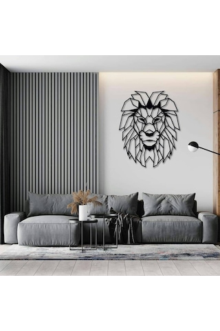 Ivo Aslan Kafası Duvar Dekoru Siyah