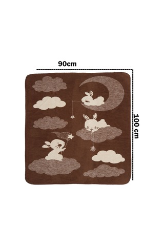 Yumuşak Bebek Çocuk Battaniyesi Mevsimlik 90x100 Cm Kahverengi
