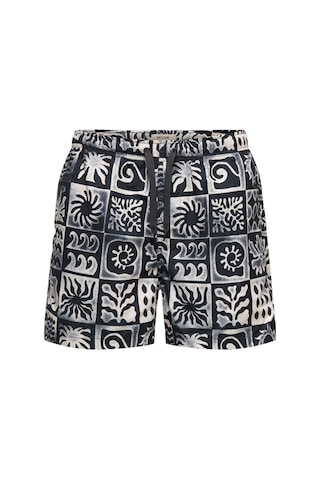 Only & Sons Onsprınt Erkek Deniz Şortu Desenli Rahat Yazlık Regular Fit Siyah