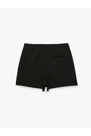 Koton Slim Fit Cep Detaylı Mini Şort Etek Siyah 7wak70011pw