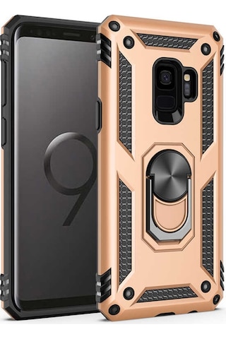 Galaxy S9 Kilif Zore Vega Yüzüklü Standli Zirh Kilif 556702054