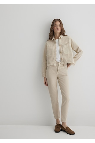 Mavi - Martha Gold Premium Taşlı Krem Jean Pantolon 1010928-88600 Bej