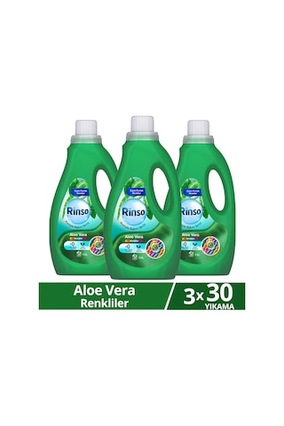 Rinso Sıvı Çamaşır Deterjanı Komple Bakım Serisi Aloe Vera Renkliler Için 1.5 L X3 Diğer