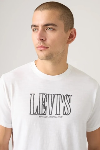 Levi's Erkek Baskılı Bisiklet Yaka Relaxed Fit Beyaz T-shirt - A2082-0294 Beyaz