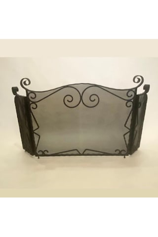 Siyah Kanatlı Ferforje Siperlik Şömine Siperliği