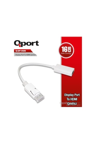 Qport Q-Dp-Hdb Display Portundan Hdmı Çevirici (16 Cm)