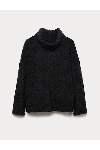 Marks & Spencer Yumuşak Teddy Sweatshirt T37003695T Siyah