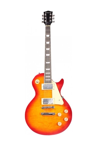 Angel Aelg250-ıbs Ice Tea Burst Elektro Gitar Lp Standart Kasa Flamed Maple Kapak Vintage Ton