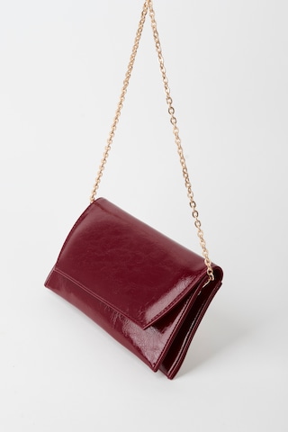 Vivaq Kadın Bordo Zarf Tasarım 2 Bölmeli Mini Zincir Askılı Çıt Çıt Kapama Clutch Ve El Çantası