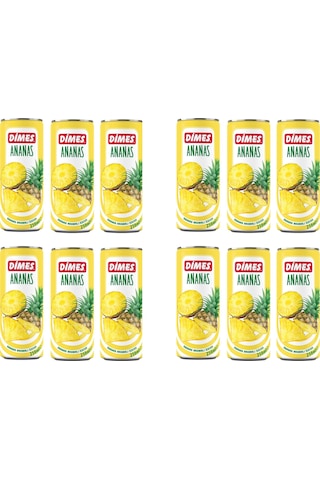 Dimes Ananas Aromalı İçecek 250 Ml X 12 Adet