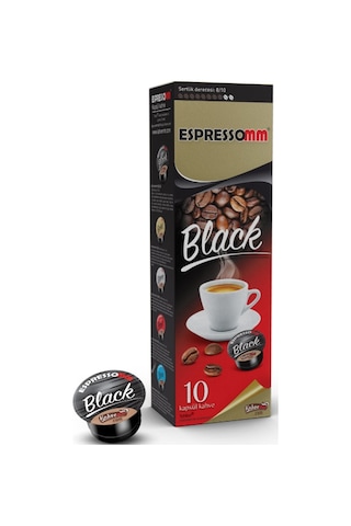 Espressomm® Tchibo Cafissimo Makineleri İle Uyumlu Black Kapsül Kahve 5 x 10'lu