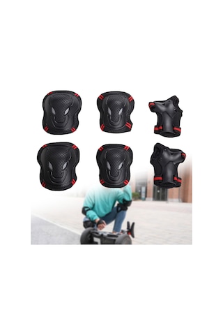 Suntek Koruyucu Dişli Seti Bisiklet Rahat Taşınabilir Dış El Kırmızı Kırmızı