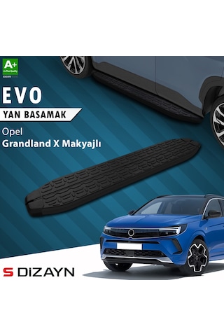 S-dizayn Opel Grandland X Makyajlı Hybrid Evo Siyah Yan Basamak 183 Cm 2021-2024 A+ Kalite