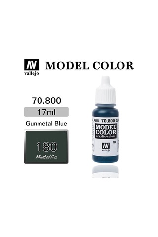 Vallejo 70800 18 Ml. 180 Gunmetal Blue, Model Color Serisi Model Boyası-31465