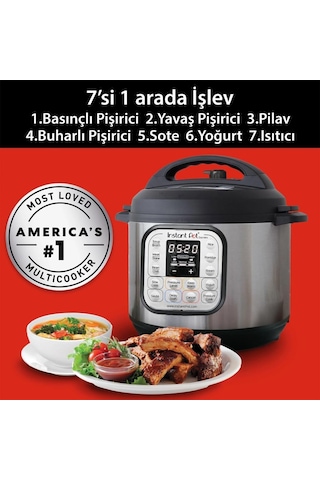 Instant Pot Duo 7 Si 1 Arada 5.7 L Akıllı Buharlı Pişirici