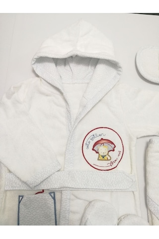 30020 Kırmızı Şemsiyeli Bornoz Seti