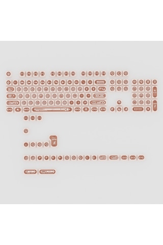 Mekanik Klavye Keycap -136 Tuşlu Kahve Opal Tuş Takımı